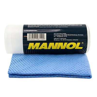 MANNOL 9811 Synthetic Chamois Gämse Kunstledertuch Politur Reinigung Ledertuch