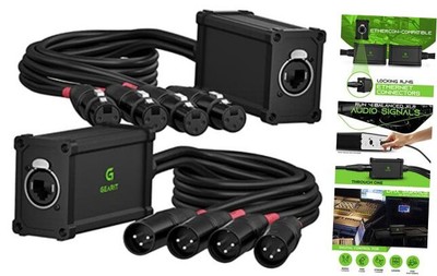  4 Channel Snake (2ft Breakout Cable) 3Pin XLR/DMX/AES-EBU to Ethercon RJ45 