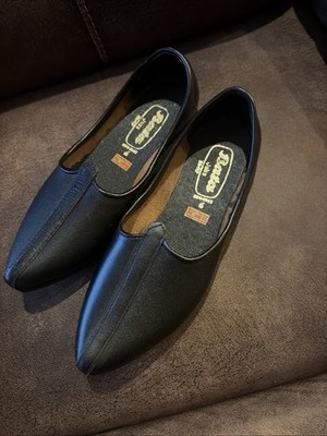 MENS INDIAN PUNJABI BATA JALSA LEATHER Black Shoes Size 6