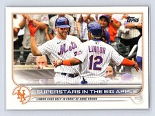 2022 Topps Series 2 Superstars in the Big Apple Lindor Alonso #436