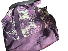 Thirty-One Organizing Utility Tote in the "Plum Awesome Blossom" pattern