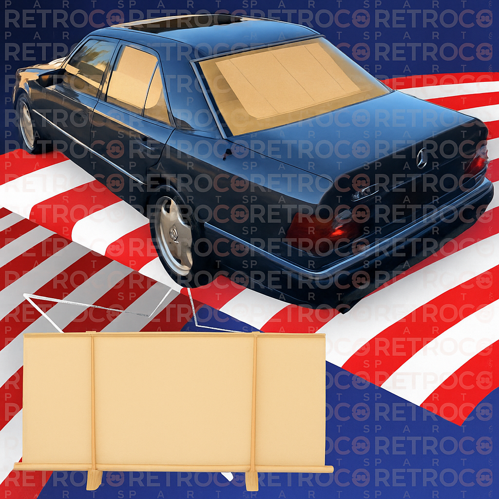 C124 W124 Mercedes Custom Manuel Rear Window Sun Shade