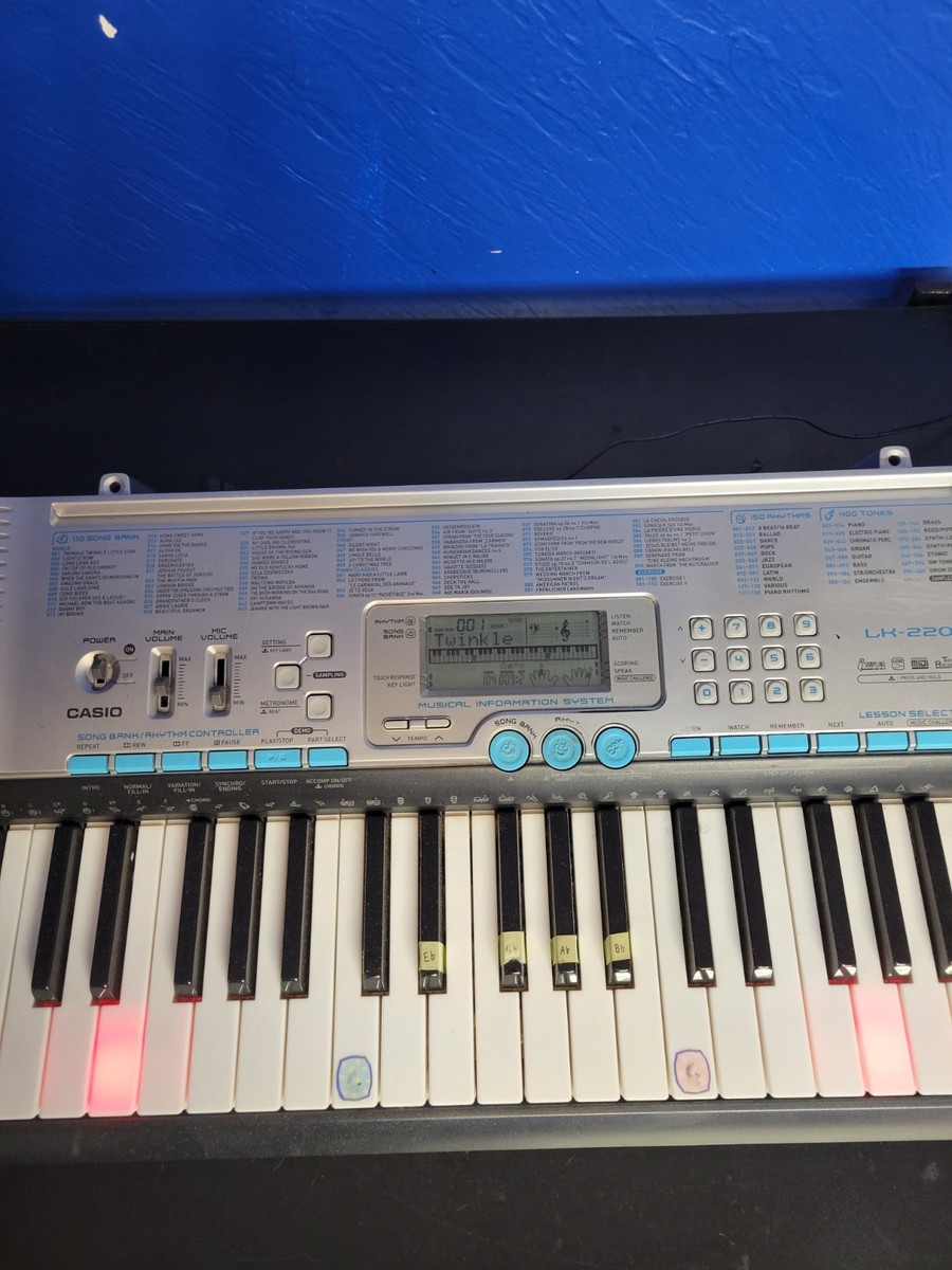 CASIO LK-220 61鍵 光る鍵盤 キーポード、スタンドset スタンド イス