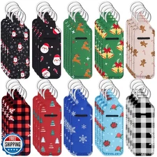 Ctosree 40 Pcs Christmas Theme Lipstick Holder with Portable Clip
