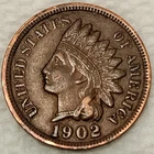 1902 Indian Head Cent Penny VF Nice Coin - 1C - #14835
