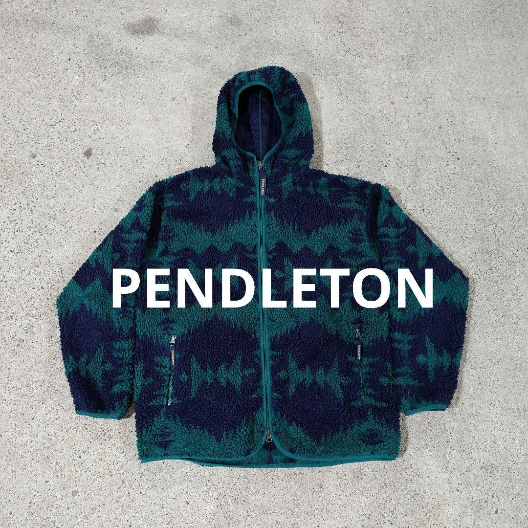 PENDLETON Native Pattern Fleece Jacket Full-Zip H… - image 1