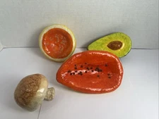 VTG Papier-mâché Fake Fruit Vegetables Realistic Lifelike Hand Made Decoration
