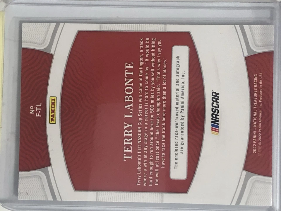 Terry Labonte /50 2022 National Treasures Racing Firesuit Signatures #F-TL NT - Image 2 of 2