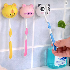 Cute Cartoon Animal Toothbrush Holders Wall Suction Cup Storage Rack