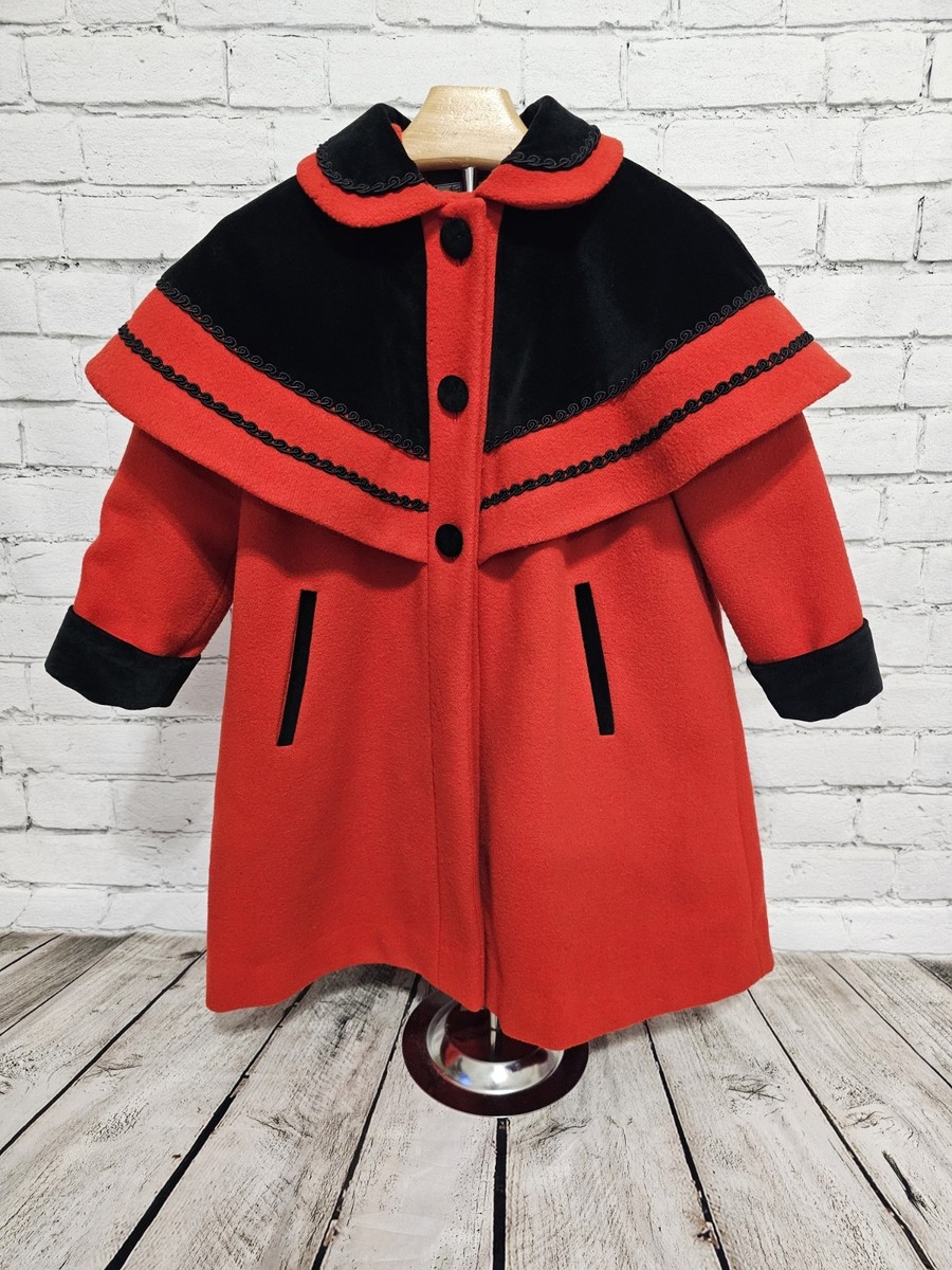 写真まとめ③ Rothschild Vintage Girls' 100% Wool Red Pea Coat 4T | eBay