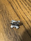 Vintage Navajo Sterling Silver Butterfly Chip Inlay Ring Size 5.5 — photo 2