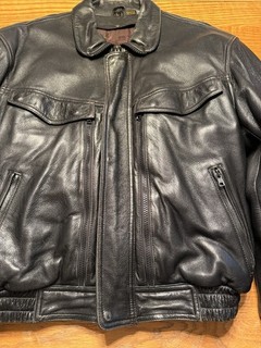Mens Firstgear by Hein Gericke Genuine Leather Black “Scout” Motorcycle Jacket