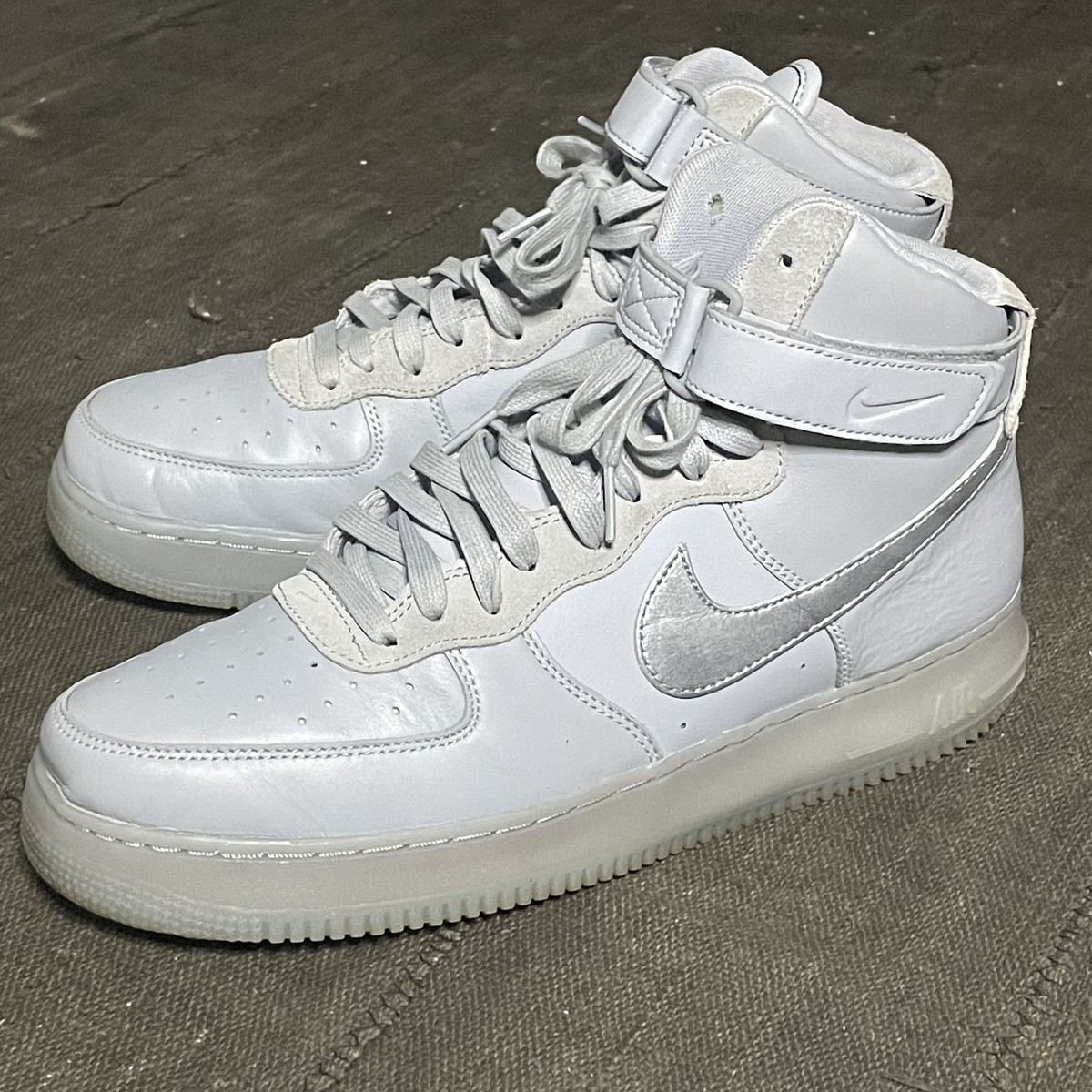 Size 13 - Nike Air Force 1 High Wolf Grey Metallic Silver