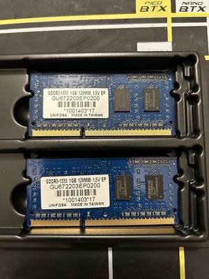 2GB (2 X 1GB) GDDR3 1333mhz SoDimm Memory Laptop Unifosa GU672203EP0200