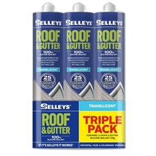 Selleys 310g Translucent Roof And Gutter Silicone Waterproof Sealant - 3 Pack