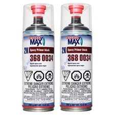 3680034 Matte Black 2K Epoxy Primer Aerosol 13.5 oz (2 Pack)