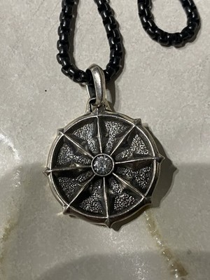 DAVID YURMAN DHARMA WHEEL DIAMOND AMULET PENDANT