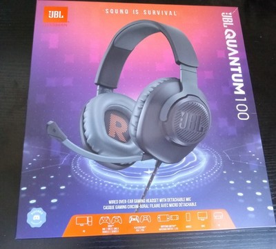 JBL Quantum 100 Wired Over-Ear Gaming Headphones - Black