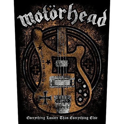 Motorhead Lemmy's Bass Guitar Back Patch 14'' Sew On Official Everything Louder