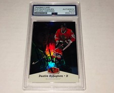 Dustin Byfuglien 2006-07 Fleer Showcase #26 Signed Rookie Card Auto PSA