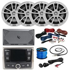 Infinity PRV-315.2 Radio, 4x 6.5" 225W White Speaker, Amplifier Accessories