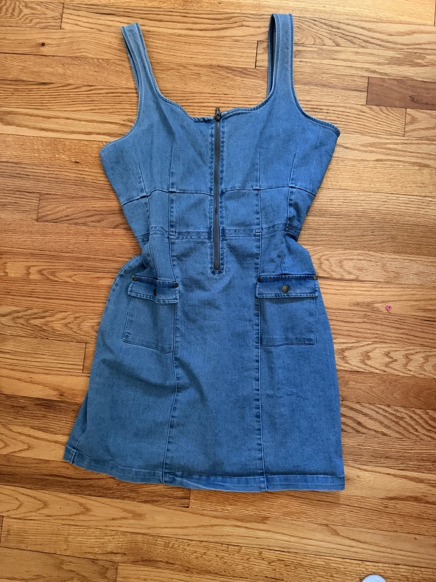 Denim Short Dresses for Women for sale | eBay