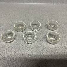 Vintage Glass Bowls Lot of 6 Dappen Dishes Salt Cellars #dishes #collectibles 