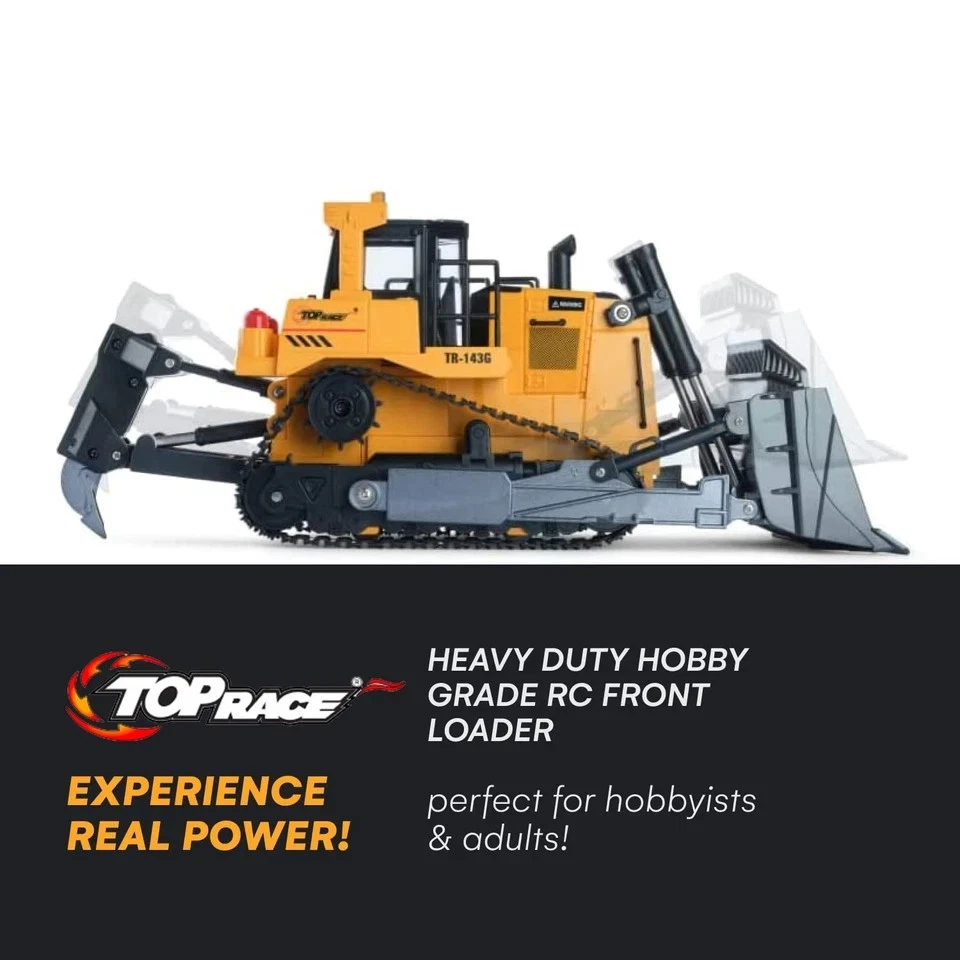 Top Race TR-143G 1:16 Heavy Duty RC Bulldozer 11 Channel Remote Control BNIB - Image 4 of 4