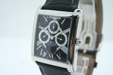 [N.MINT] FREDERIQUE CONSTANT FC265X3C24/6 Moonpahase Quartz Black Dial Men's