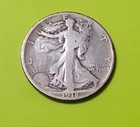 1918 -S Walking Liberty Half Dollar   - VG  + # 1302