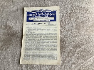 Queens Park Rangers QPR. Practice Match. Reds V Blues. 12th Aug 1950