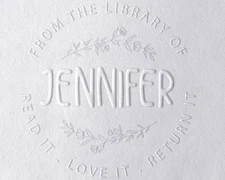 Melbourne Personalised Book Embosser Custom Stamp Seal Ex Libris Library Stamper