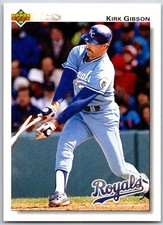 ⚾ 1992 Upper Deck #180 Kirk Gibson Kansas City Royals