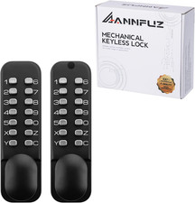 Full Mechanical Keyless Entry Keypad Door Knob Lock,Double-Sided Combination&Han
