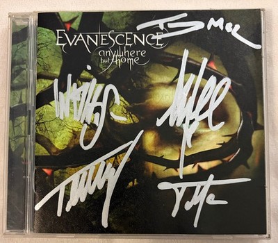 Evanescence Anywhere But Here Signed CD Amy Lee Autographed