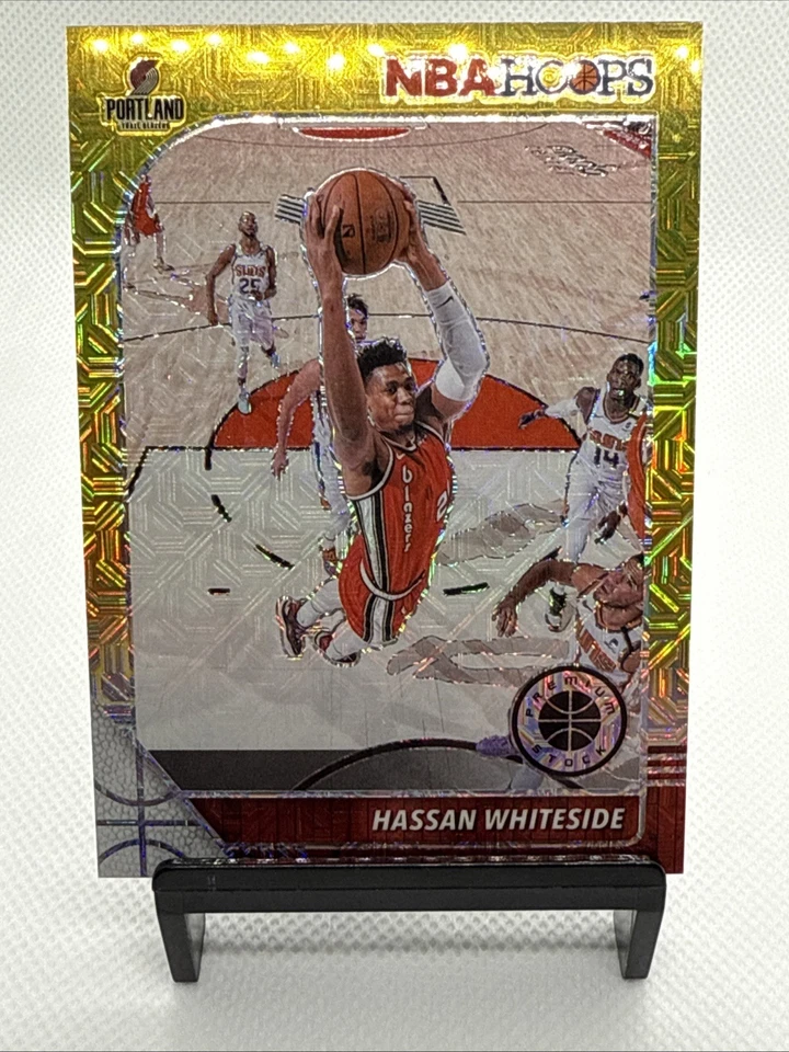 2019 Hoops Premium Stock Hassan Whiteside Gold Mojo Prizm SSP 06/10 #196 - Image 4 of 4