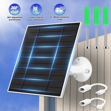 5W/5V Solar Panel For CCTV Security Camera Micro USB Type-c Charger Outdoor