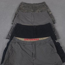 LOT OF 4 UNIONBAY Shorts Mens 36 Cargo 10" Baggy Hiking Outdoor Casual Utility