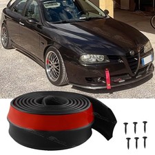 For Alfa Romeo 156 98" Matte Black Rubber Front Bumper Splitter Spoiler Lip Kit