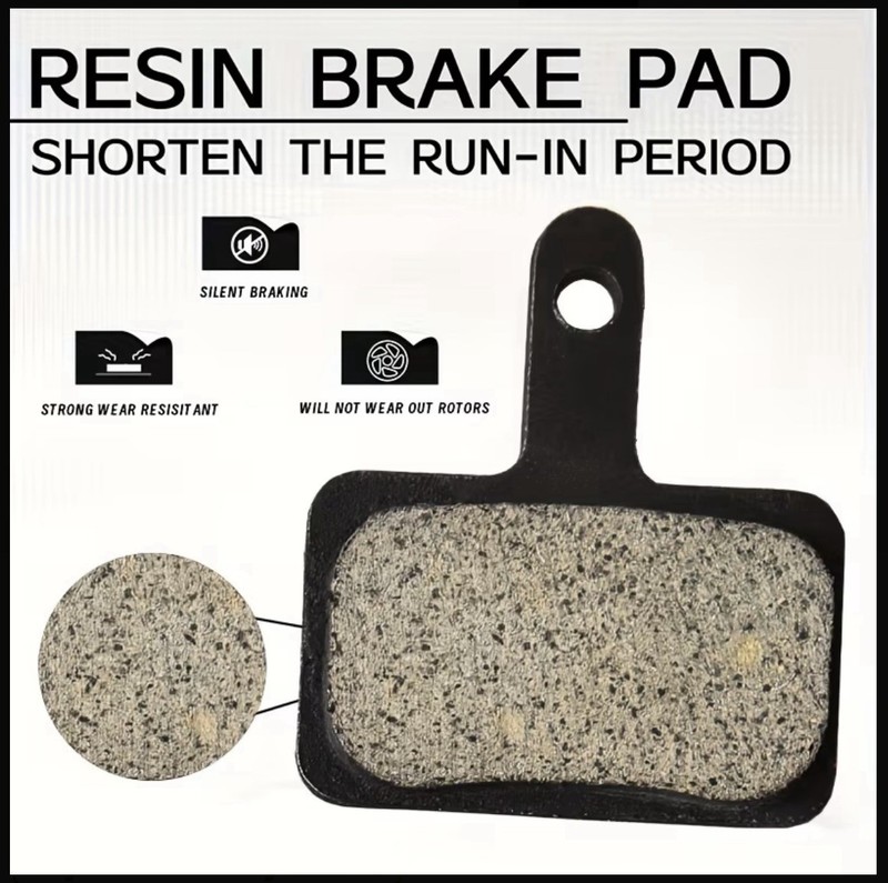 2 Pair Resin Bike Disc Brake Pads Anti-Slip for MT200 Shimano Brakes B01S & B05S