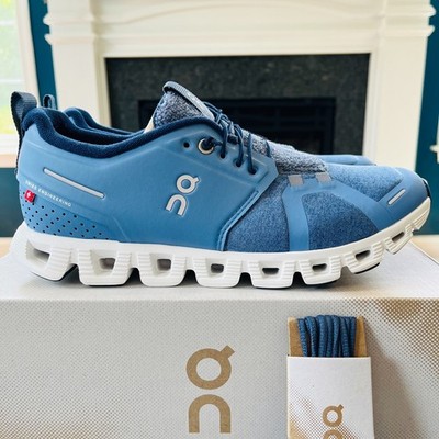 Sz 7.5 On Cloud 5 Terry Men's running shoes Neptune/White (WOMEN 9)