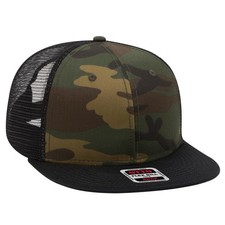 OTTO CAP 153-1120 Unisex Camouflage 6 Panel Mid Profile Trucker Snapback Hat
