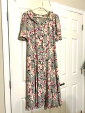 Vtg Maxi Floral Spring/Summer Maxi Dress SZ 8 Made In USA VGC ALL WEEK LONG