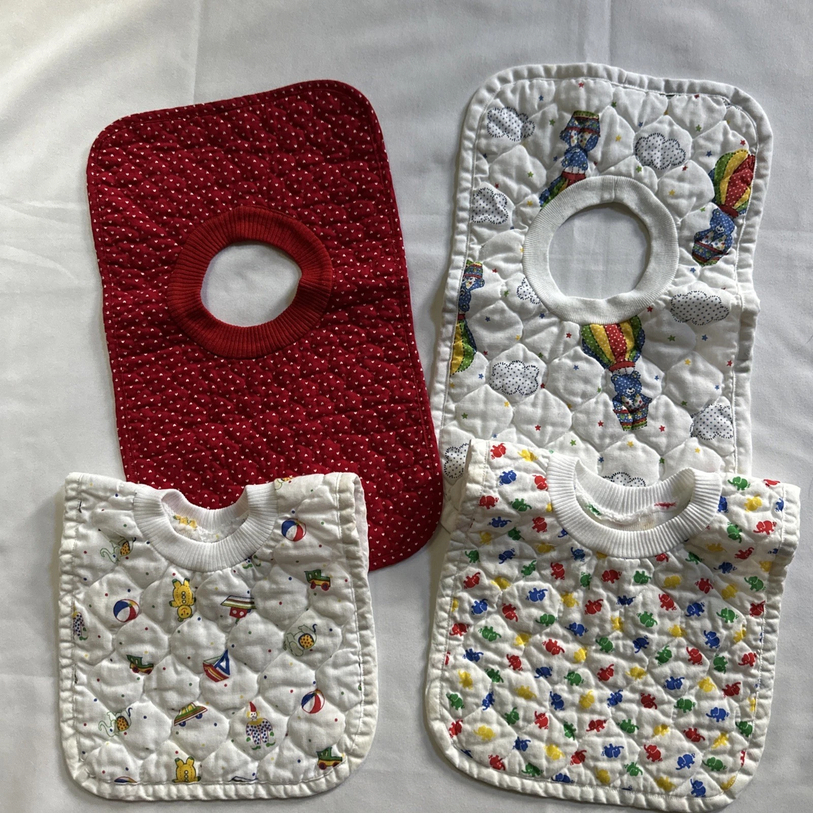 1970’s Original Vintage Toddler Bibs Lot Of 4 Bibs Primary Colors - Over Head
Opens in a new window