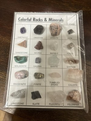 Colorful Rocks And Minerals 20 Piece Set; Educational Material 