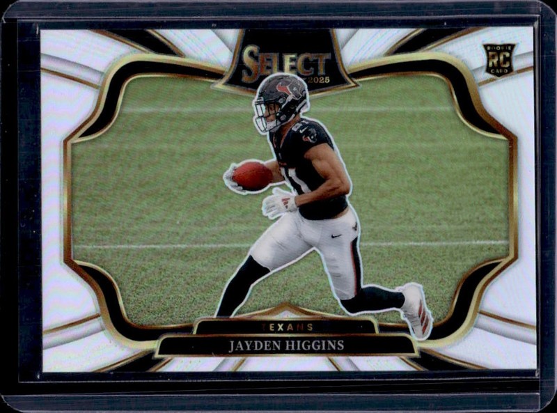 2025 Panini Select Jayden Higgins Field Level RC Silver Prizm Rookie #436 Texans