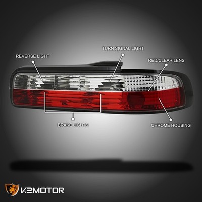 Redbird33  Red/Clear Fits 1989-1994 240SX S13 Coupe 2Dr Tail Lights Brake