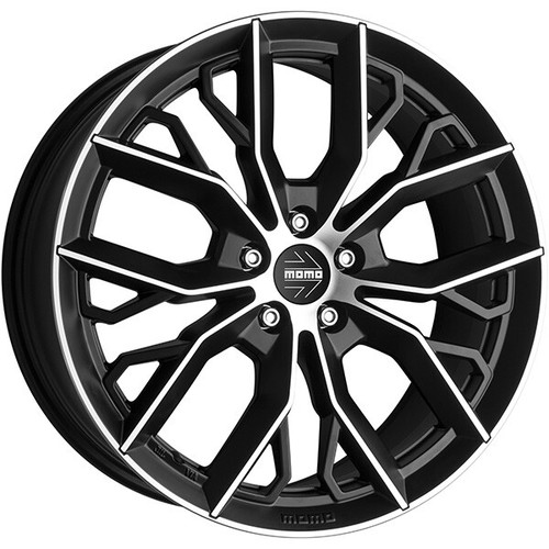 ALLOY WHEEL MOMO Massimo FOR AUDI A4 8x18 5x112 MATT BLACK POLISHED NX0 - Foto 1 di 4