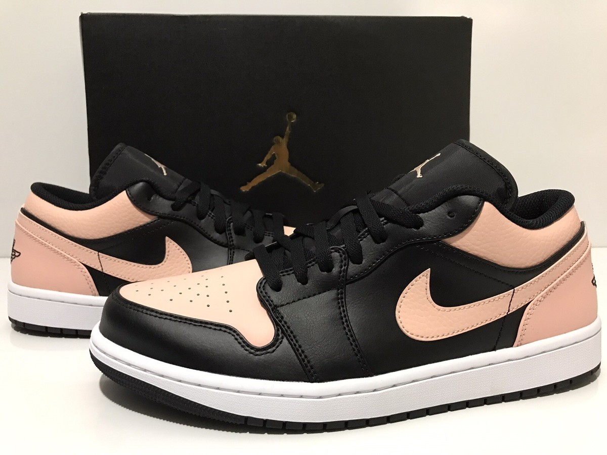 Air Jordan 1 low Crimson Tint Black/White 553558-034 Sz 10