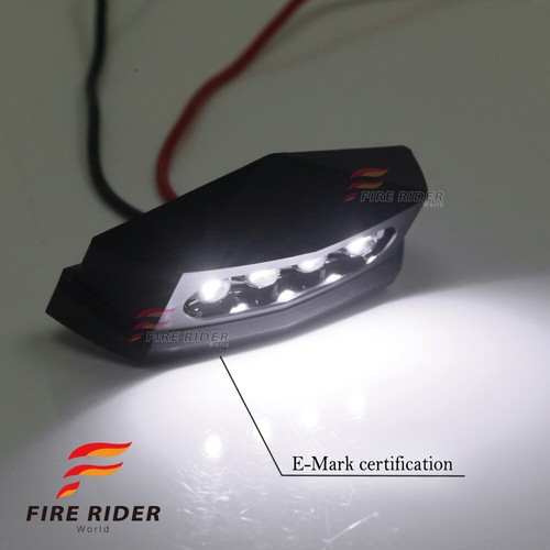 AU 1x Aluminum Small Motorcycle License Plate Lights White Light - Picture 4 of 4
